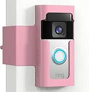 Ring Doorbell Mount Door Holder - Pink All Metal Anti Theft Doorbell Mount for Ring & Blink - No Drill Ring Camera Holder for Apartment Door