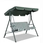 Outdoor Garden Hammock Chair Awning Top Rain Cover Roof Canopy Canopy Swings dark green 195X125X15cm