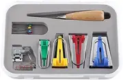 Fabric Bias Tape Maker Set DIY Patchwork Craft Tool for Sewing Projects, Arts and Crafts - Save Time and Money