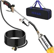 Portable Propane Torch Weed Burner Kit with Storage Bag, 10 FT Hose High Output BTUs Weed Torch with Self Igniter, Flame Weeder for Gifts Campfires,Roofing,Melting Snow and Ice,Road Marking