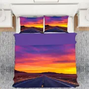 3D Sunset Highway 334 Bed Pillowcases Quilt King Size