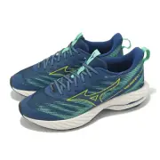 Mizuno Wave Rider GTX 2 Gore-Tex Navy Yellow Men Road Running Shoes J1GC2479-02
