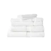 6pc Canningvale Royal Splendour Home Decor Bathroom Towel Set White
