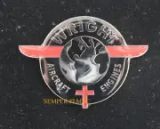 WRIGHT AIRCRAFT ENGINEs HAT LAPEL PIN UP SILVER AIRPLANE PILOT WING GIFT WOW!