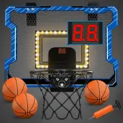 Mini Basketball Hoop Indoor with Scoreboard/Led Light, Glow in the Dark Door Bas
