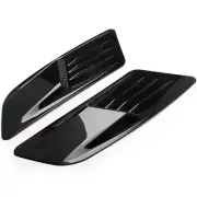 Car Hood Scoop Cold Air Intake Trim Vent Bonnet Cover Glossy Black With Adhesive