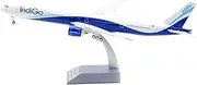 Pre-Built Model Aircraft 36CM Indigo for Boeing B777-300ER TC-LKE Diecast Model Airplane 1:200 Scale Collectible with Stand Miniature Airplane Model