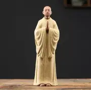 China Pottery Ceramic Handcraft Carvings Standing Monk Statue 70269