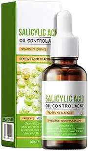 LGLAU 2% Salicylic Acid Serum For Acne, Open Pores | Reduces Excess Oil & Bumpy Texture | BHA Liquid Exfoliant for Acne Prone & Oily Skin | For Women & Men | 1 Fl Oz/30ml