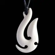 Matau with Koru Med 50mm Long (2") Pendant