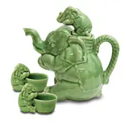 Elephant Tea Pot Large and 2 x Elephant Tea Cups
