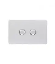 Double 2 Gang Wall Light Switch Electrical