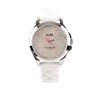 在飛比找誠品線上優惠-【COACH】Libby 標誌馬車圖案橡膠錶帶女錶(白色)/