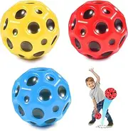 Astro Jump Ball, Galaxy Ball, High Jumps, Rubber Ball, Space Ball, Moonball, Make a Banging Sound, Mini Bouncing Ball, Toy Bouncy Balls for Kids, Party, Gift, 66 mm, Pack of 3