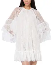 Alice and Olivia Delia Ruffle Angel Sleeve Dress