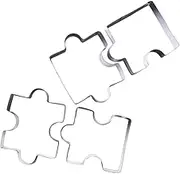 COLLBATH 4-Piece Metal Cookie Biscuit Cutter Set Stainless Steel Fondant Baking Mould