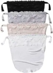 4 Pcs New Women'S Lace Mulberry Silk Cleavage Cover up Camisole Color Breathable