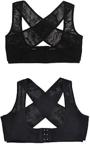 [Generic] Women Chest Corrector Support Belt Body Shaper Corset Shoulder Brace for Health Care S/M/L/XL/XXL (Color : Black, Size : X-Large)
