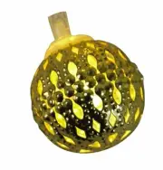 Battery Operated Ball Metal Cap LED Light String, Gold, 4.5-Feet
