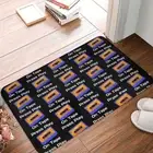 Bath Mat Press Play Doormat Flannel Carpet Entrance Door Rug Home Decoration