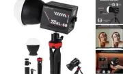 60W Handheld Portable LED Video Light, Mini Dual Color Temperature COB