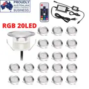 20X 45mm WIFI Control RGB LED Outdoor & Indoor Inground Plinth Deck Lights Xmas