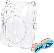 Mini Camera Case PC Crystal Camera Bag Transparent Protective Sleeve with Shoulder Strap for Fujifilm Instax Mini 12 for Camera Instax Mini12