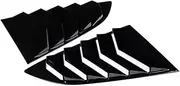 Compatible with Toyota GR86 Subaru BRZ 2022-2025 Car Rear Louver Window Side Shutter Cover Trim Sticker Vent Scoop ABS Carbon Accessories(Black)