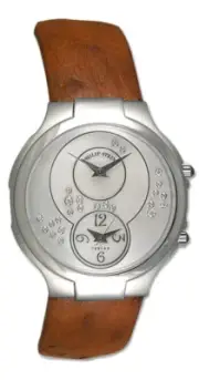 Philip Stein Modern Teslar Steel Mens Strap Watch Floating Diamonds 7-SCDMOP-OT
