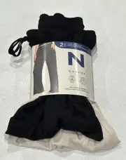 N Natori Women's 2-Pack Lounge Pants, Tan/Black, Size M