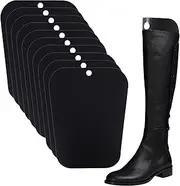 [Skidwedy] 12 Pieces Boot Shaper Form Inserts Boots Tall Support, Reusable Flexible Plastic Sheet Boot Support Inserts Boots Stand, Multiple Sizes Keep Boots Straight for Women Men(Black)