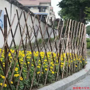 免運 可開發票 柵欄 戶外柵欄 籬笆 花園柵欄 隔斷 竹子籬笆柵欄戶外花園菜地圍欄庭院裝飾院子遮擋月季攀爬伸縮竹竿0222