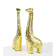 Gold Statues Home Decor Ceramic Giraffe for Shelves Desk Ornaments Wedding De...