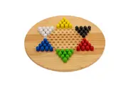Wooden Solitaire & Chinese Checkers 60cm Varnished Board