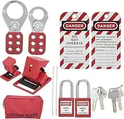 [01] Lockout Tagout Kit, Lockout Locks Electrical Portable Durable Safety for Lock Out Tag Out Stations