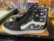 Vans Sk8-Hi Bandana Black True White Size US 11.5 Men New VN0A32QGD9S Sneakers