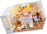 ERINGOGO 1Pc Miniature DIY House Kit Assemble Model for Creative Safe Enhance Patience Observation Romantic Present for