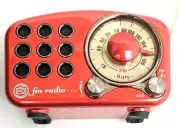 Portable Radio FM Bluetooth Speaker MP3 Recharge Red Case Great Christmas Gift