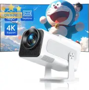 Mini Projector 4K 1080P 18000 Lumen WiFi Bluetooth Auto Keystone Portable