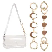 Bag Extender Chain, 2 Pcs Purse Strap Heart Moon Shape Chain, Brown