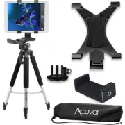 57" inch Pro Tripod, Tablet & Phone Mount + Mount for GoPro HERO 10 9 8 7 6 5 4