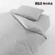 【MUJI 無印良品】柔舒水洗棉床包/SD/灰色