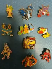 Pokemon Collector Pins pin 10 piece set MEGA Charizard Pikachu Lucario New LOT