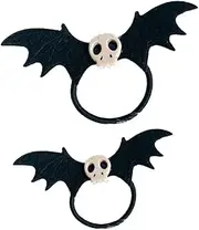 [ZHOUMEIWENSP] Dark Gothic Skull Bat Hair circle Edge clip Hairpin Fit For Cosplay Party Hallowmas A Pair