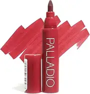 Palladio Lip Stain, Hydrating and Waterproof Formula, Matte Color Look, Longlasting All Day Wear Lip Color, Smudge Proof Natural Finish, Precise Chisel Tip Marker, Berry