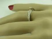 1/2Carat to 1Carat Pear Shape Semi Mount Diamond Ring Euro Shank 14K White Gold