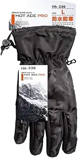おたふく手袋(Otafuku Glove) s Winter Thermal Gloves, Hot Ace Pro [Waterproof, One-Touch Squeeze Function] HA-336 Black