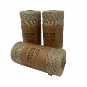 3x Jute Cord Garden String Crafts Decor Natural Strong Twine Spool 3 Ply 150m