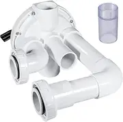 261050 2-Inch HiFlow HiFlow Multiport Valve with Plumbing and Bulkhead Fittings Fit for Quad and Triton Pool and Spa D.E. and Sand Filters QUAD60, QUAD80, QUAD100