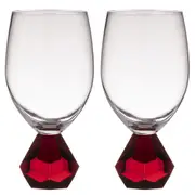2PK Zhara 350ml Wine Glass Water/Juice Cocktail Drinkware Glassware Cup Ruby